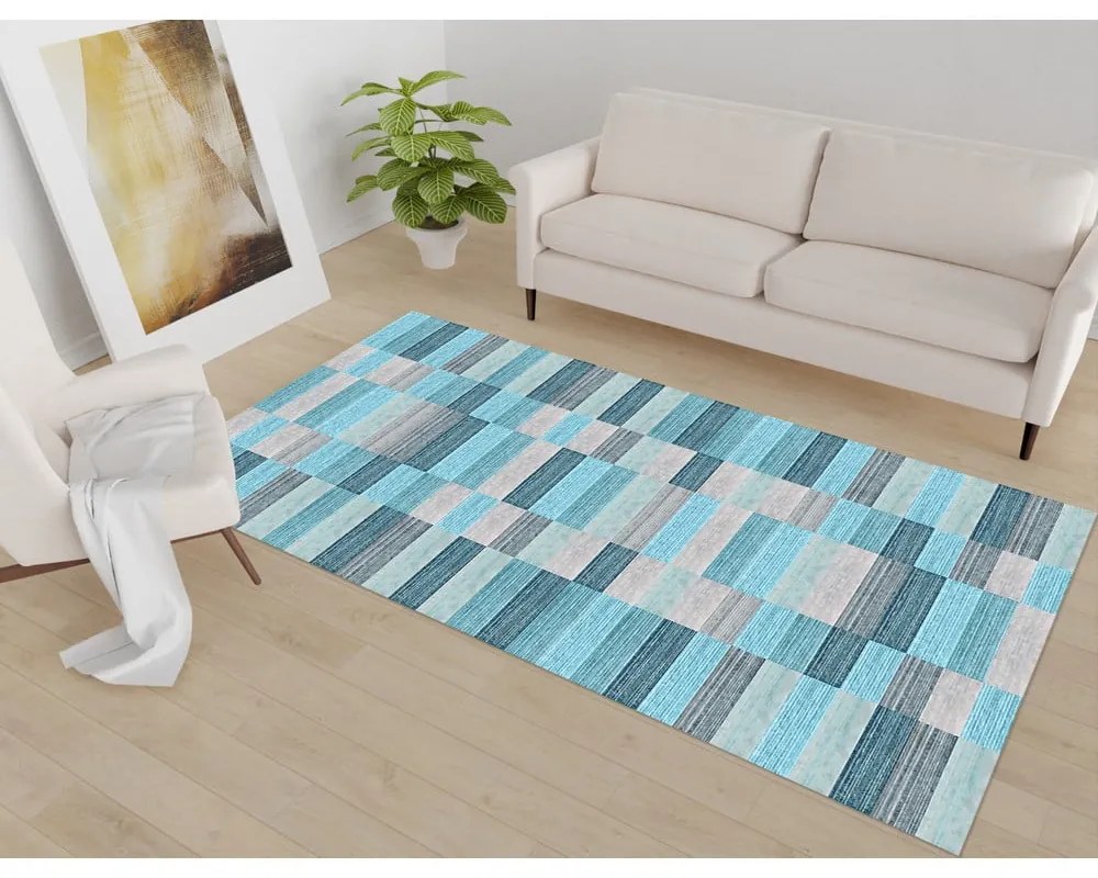 Kék mosható szőnyeg 50x80 cm Hali – Vitaus