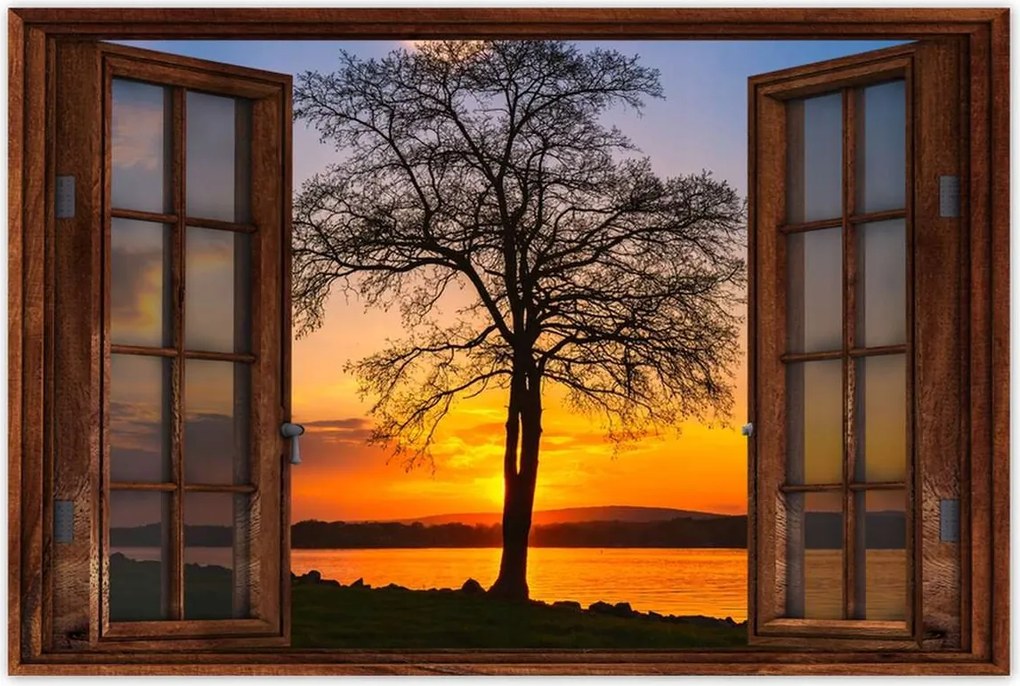 Poszterek 120x80 Fa naplemente