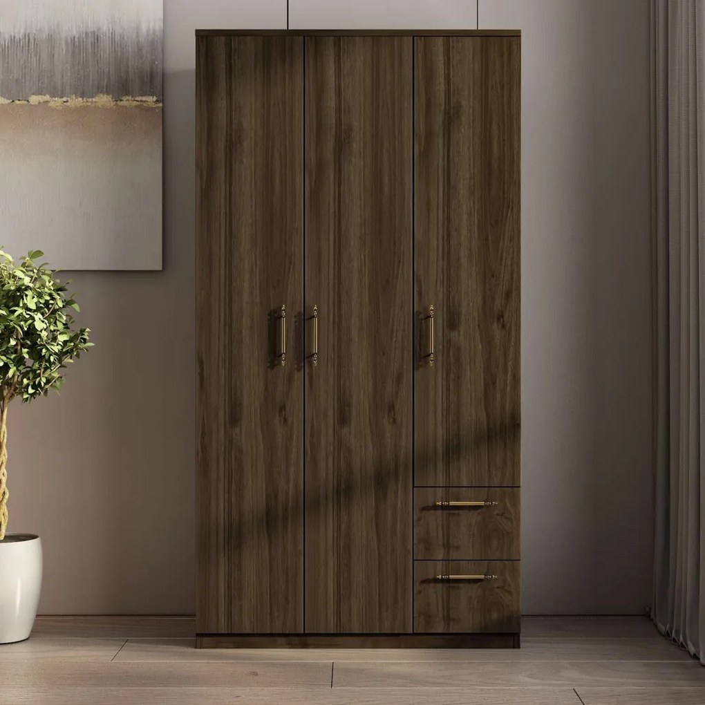 Merlin gardróbszekrény, dió, 90 cm