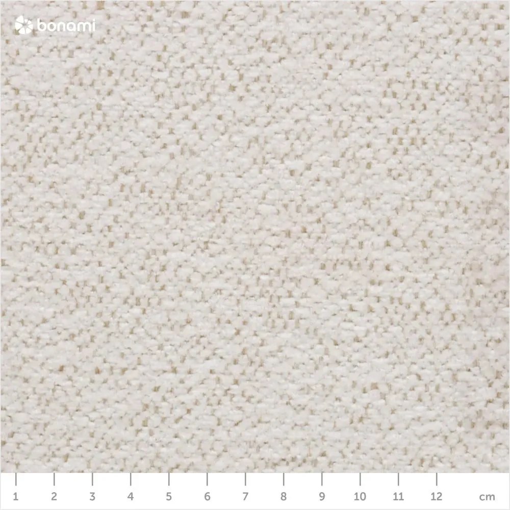 Fehér zsenília kinyitható-tárolóhelyes sarokkanapé (bal oldali-heverő résszel) Everest – Bobochic Paris