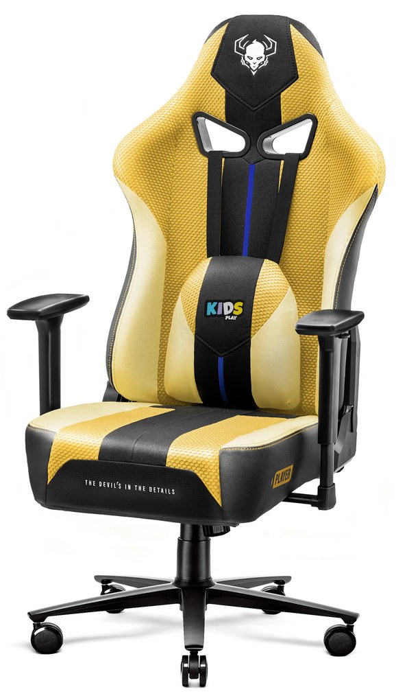 Diablo X-Player 2.0 szövet gamer szék gyerekeknek Kids méret: dark sunflower / sárga Diablochairs