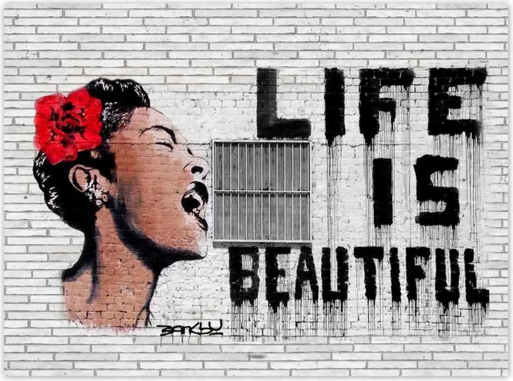 Poszterek 135x100 Banksy Life is beautiful
