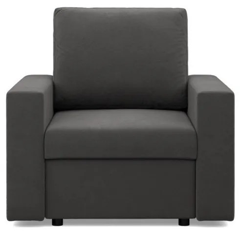 Zeus fotel, egyenes kartámasz, szövet anyag, hab töltet, szürke