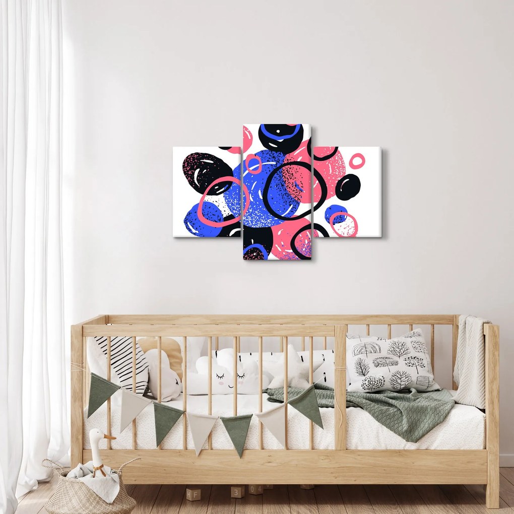 Kép - Motívum élénk színű körökkel (90x60 cm)