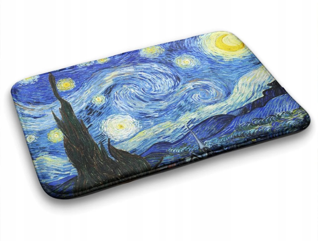 Fürdőszobaszőnyeg puha csillagos éjszaka 75x45 cm