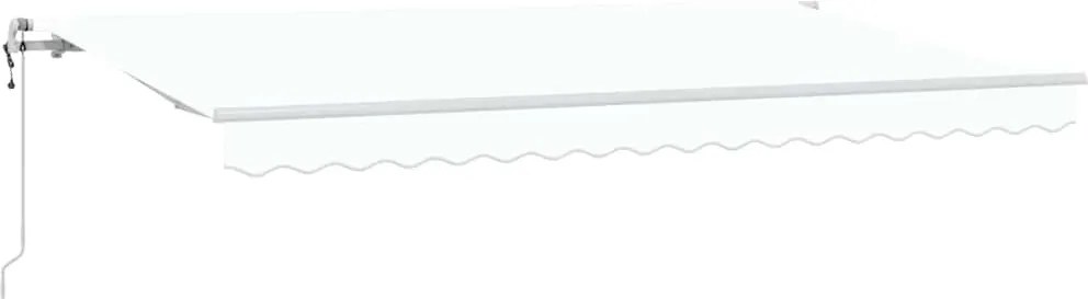 vidaXL Behúzható napellenző Fehér 400 x 200 cm szövet