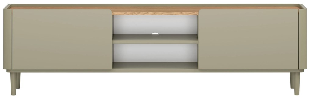 Elivo TV állvány 170 cm fém lábakon - eukaliptusz / baltic dune tölgy