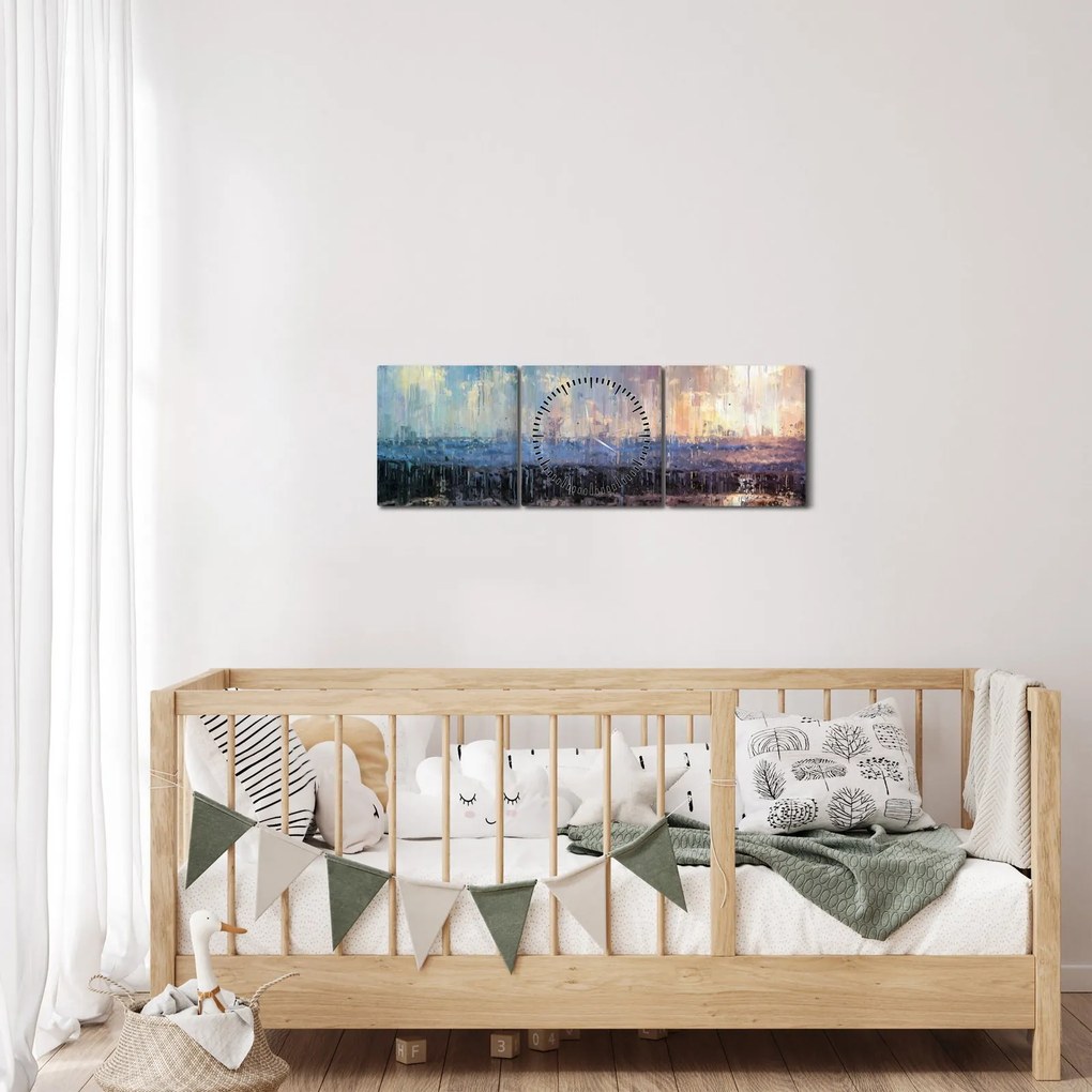 Kép - Absztrakció (órával) (90x30 cm)