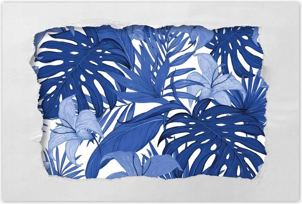 Poszterek 60x40 Classic Blue Monstera