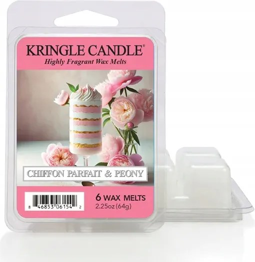 Chiffon Parfait &amp; Peony Kringle Candle illatosított viasz 64 gramm