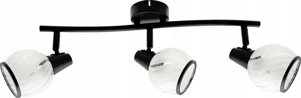 Téglalap alakú spot Reality fehér, fekete Megan 831003-30