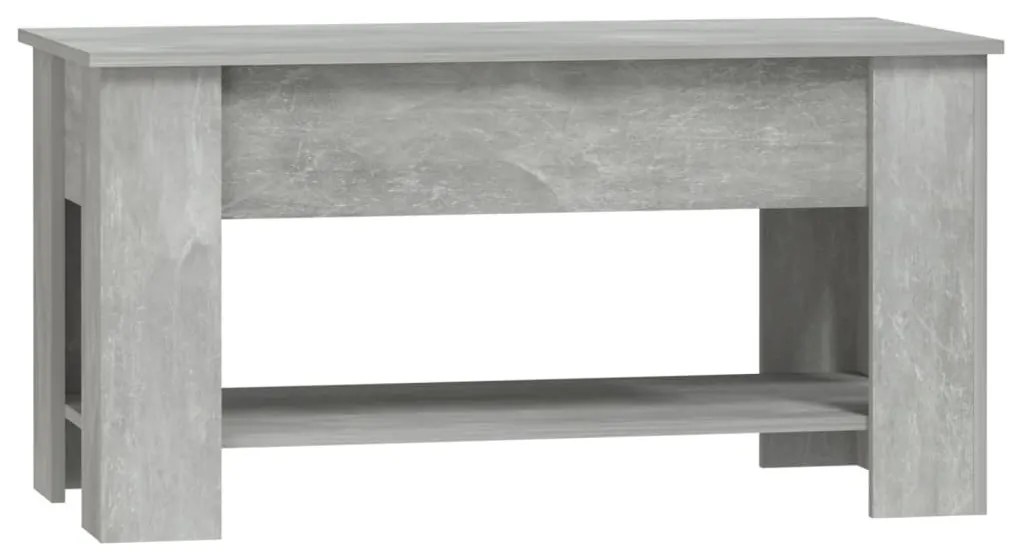 Betonszürke szerelt fa dohányzóasztal 101 x 49 x 52 cm