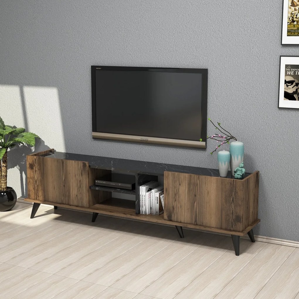 TV asztal Elegante diófa fekete