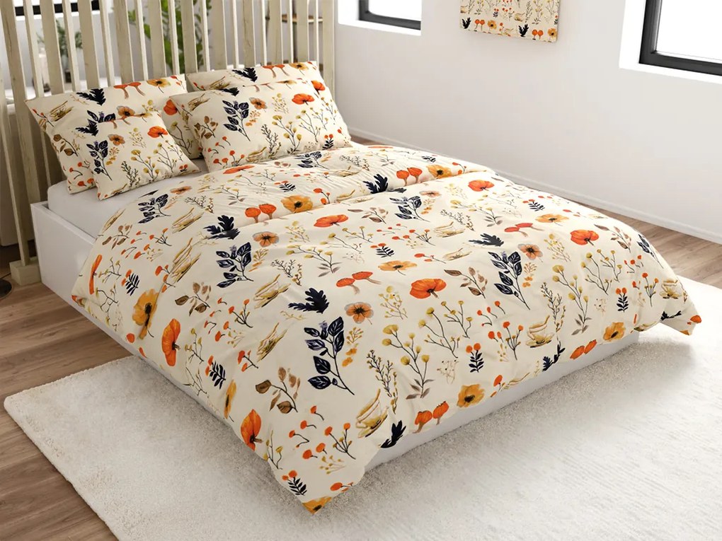 Mikroplüss ágyneműhuzat PAPAVA krémszínű Ágyneműhuzat mérete: 70 x 90 cm | 140 x 200 cm