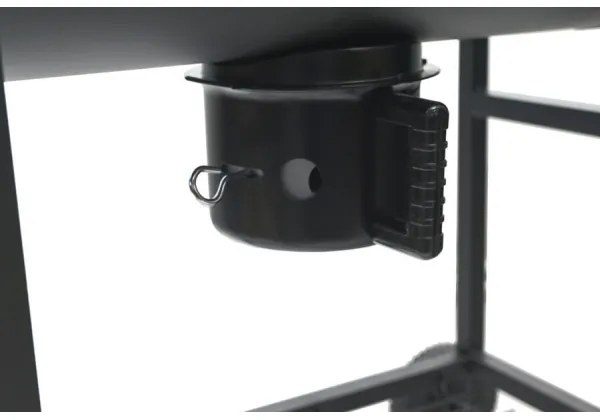 Faszenes grill, fekete