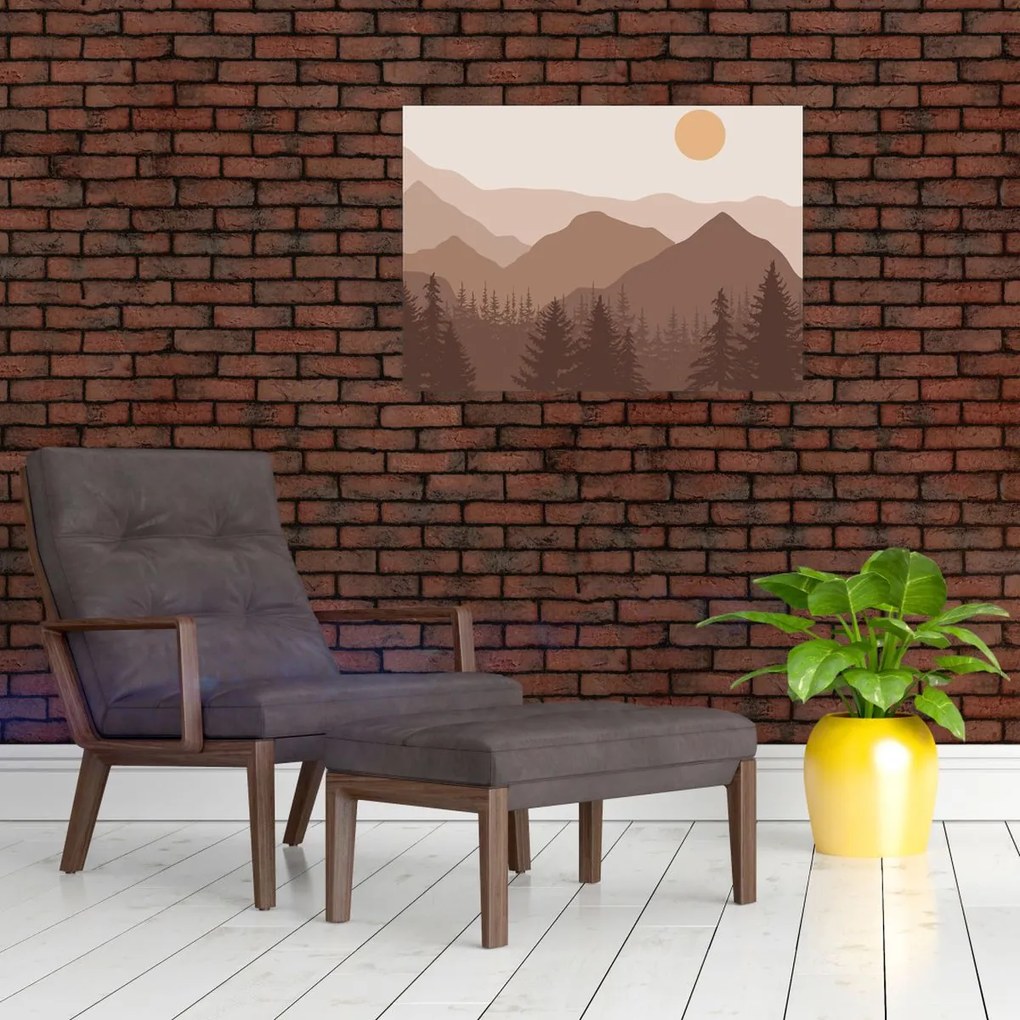 Kép - Barna hegyek N⁰1 (70x50 cm)