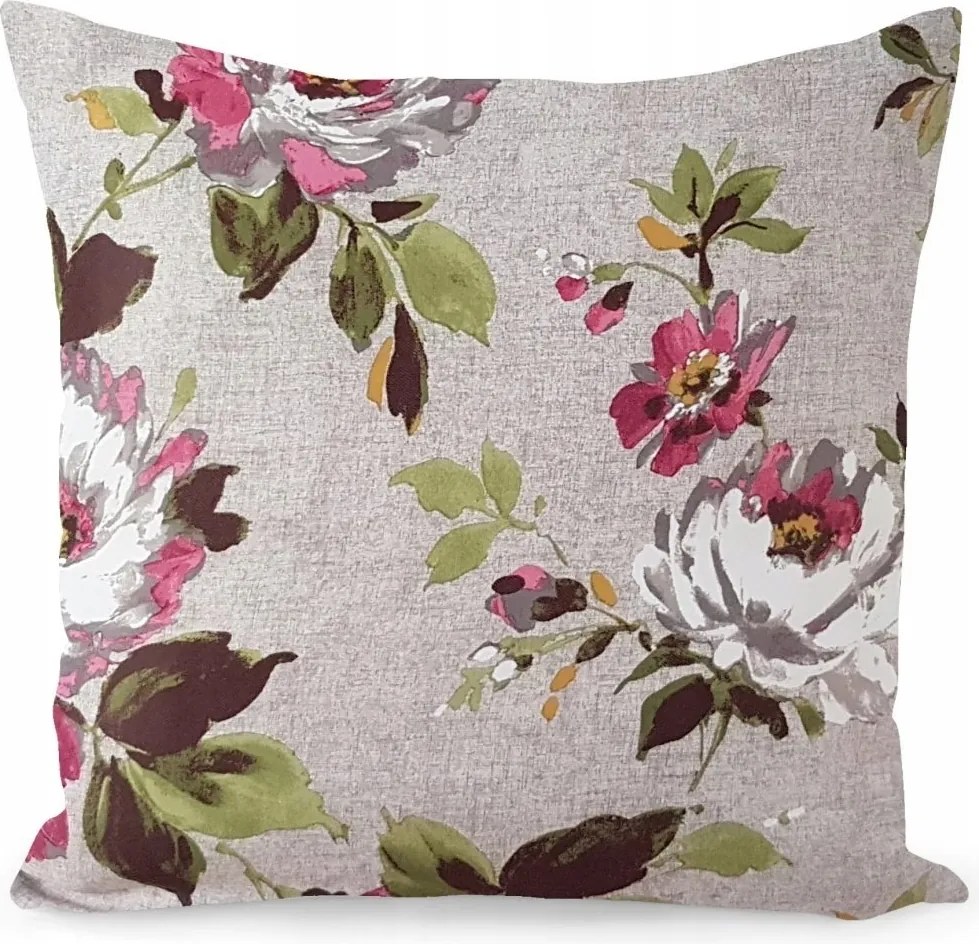 Dekorációs Párnahuzat 45x45 Virágok Puha Szép