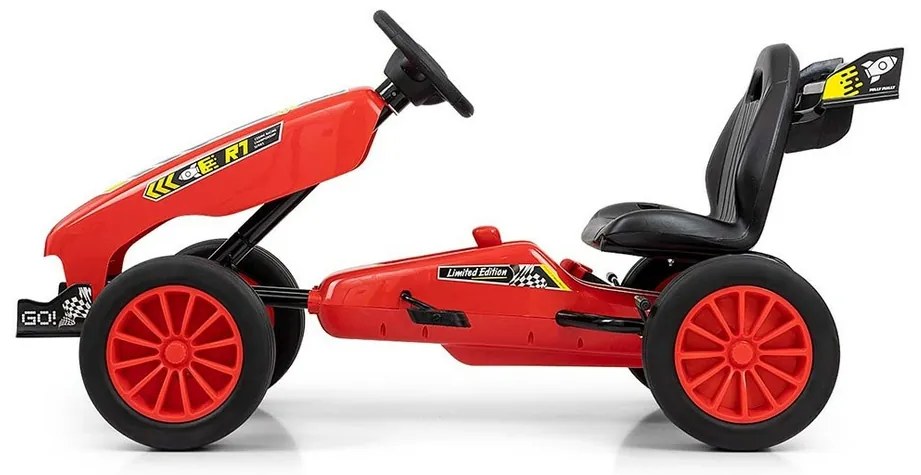 Milly Mally Quadricycle gokart rakéta, piros