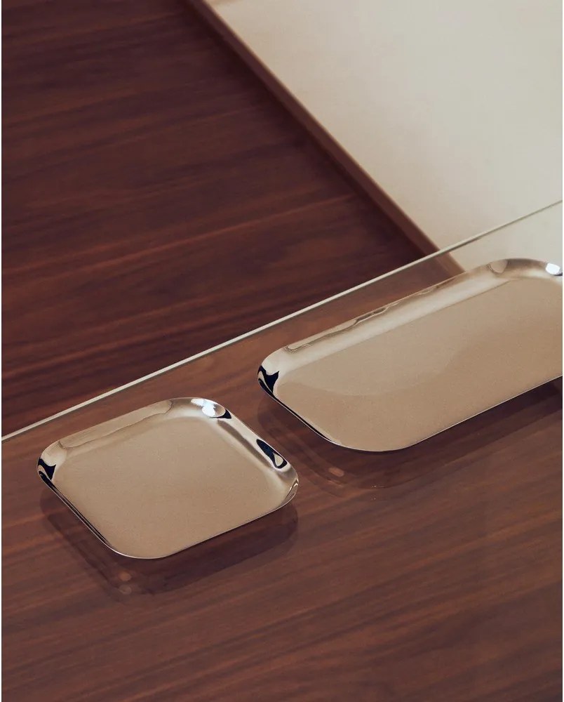 Rozsdamentes acél szervírozó tálca szett 2 db-os 15x29 cm Nirela – Kave Home