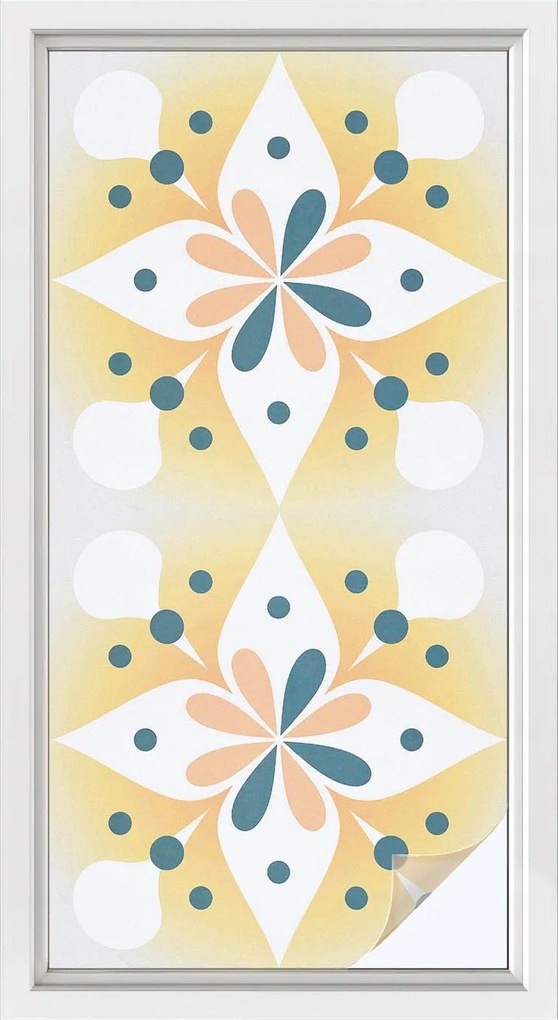 Szélvédőfólia Ablak Adatvédelem Virágos szimmetria 50x100