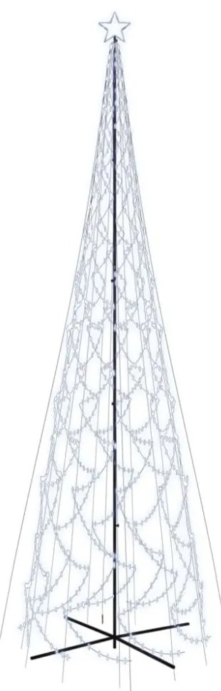 kúp alakú karácsonyfa 3000 hideg fehér LED-del 230 x 800 cm