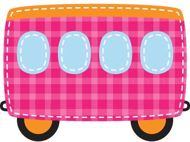 Falmatrica gyerekeknek Rózsaszín vagon 10x10cm NK4392A_1HP