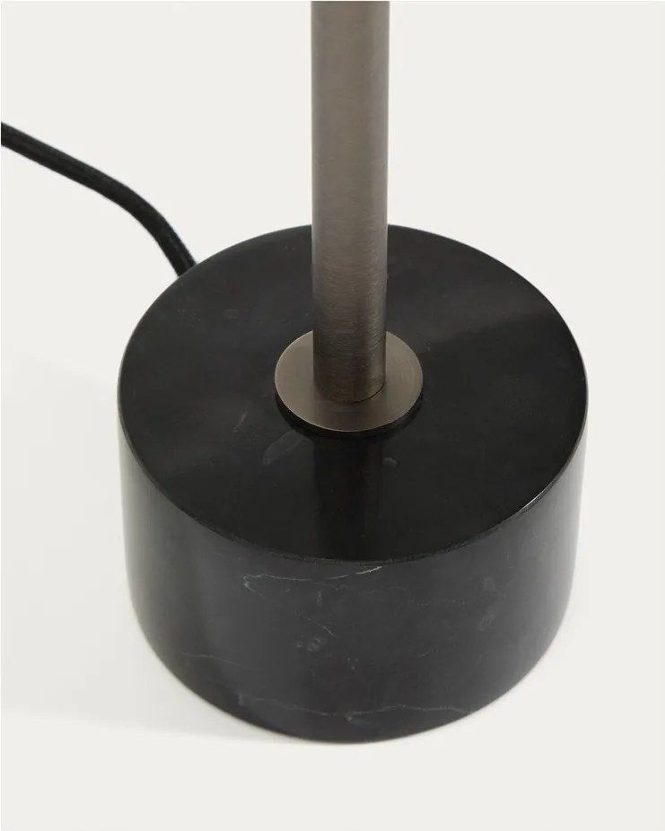 Fekete fém asztali lámpa (magasság 32,5 cm) Lynor – Kave Home