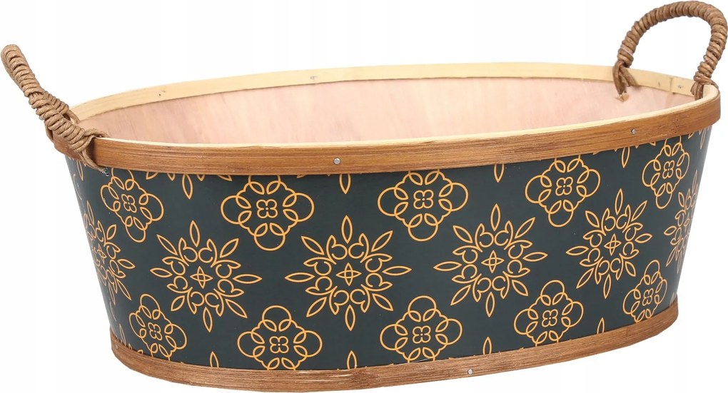 Ovális Ajándékkosár Fogantyúkkal 34x25x12/16 cm