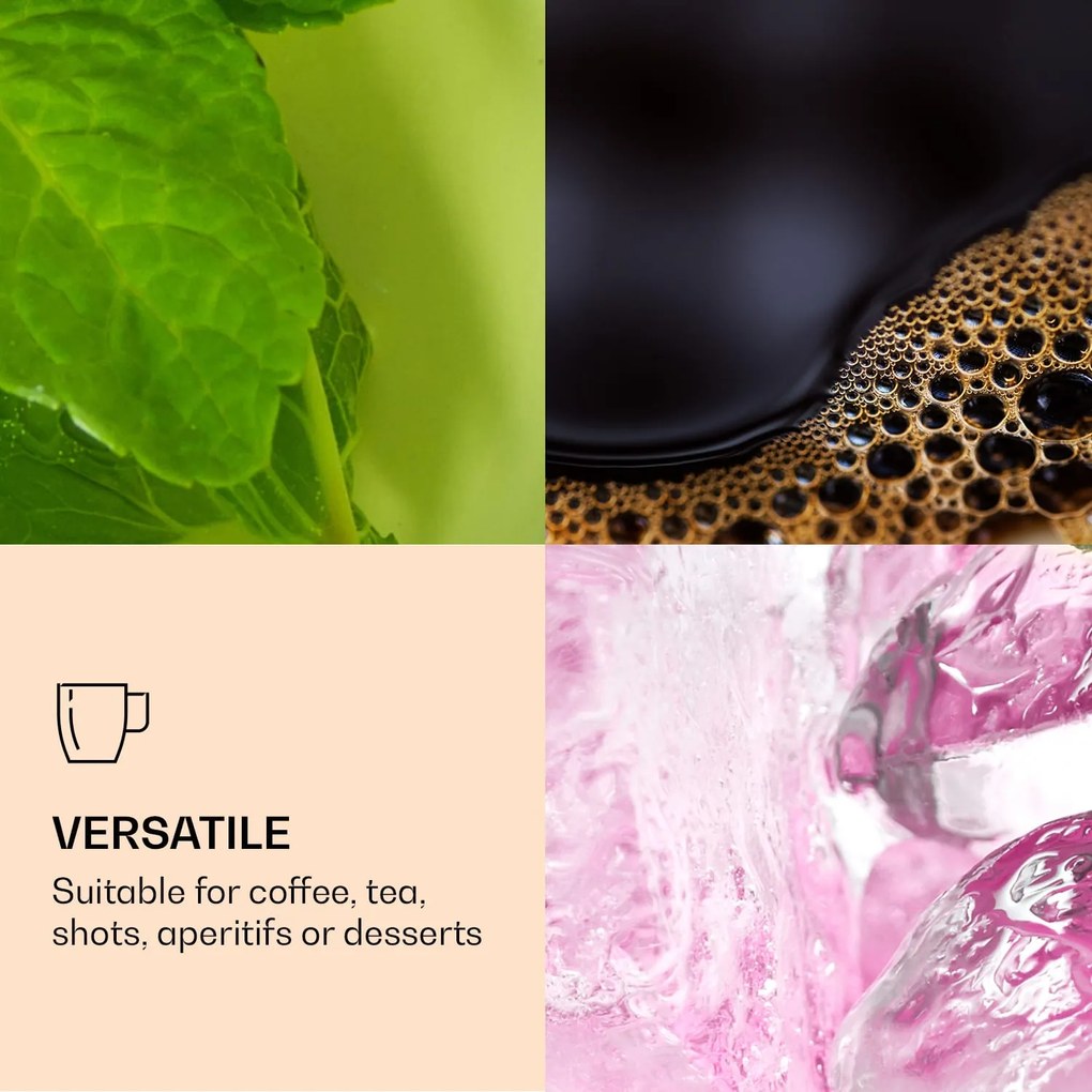 Feelino DUOS, duplafalú poharak, 2 x 80, 310, 400 ml, kanállal