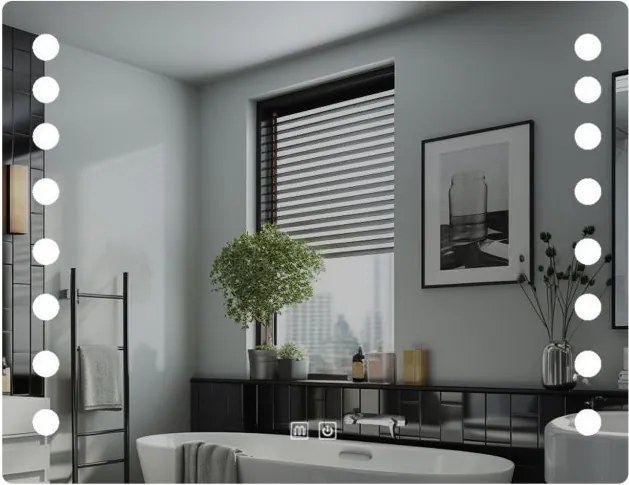 IREDA Fürdőszobai LED tükör világítással 70 x 50 cm