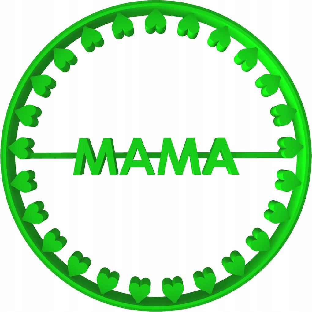 Mézeskalács lyukasztó Anyák Napja Kör Anya felirat 8cm