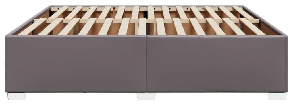 szürke műbőr ágykeret 180x200 cm