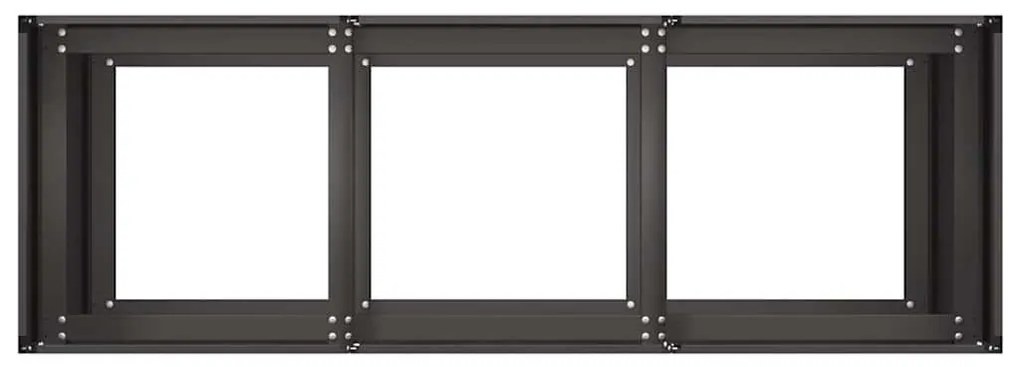 vidaXL ültetvény fekete 120x40x80 cm hidegen hengerelt acélból