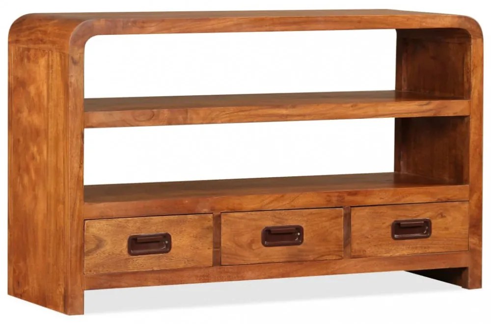 tömör akácfa TV-szekrény 90 x 30 x 55 cm