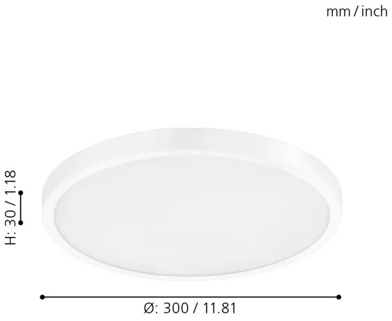 Eglo 98293 - LED dimmelhető mennyezeti lámpatest FUEVA-A LED/20W/230V + távirányító
