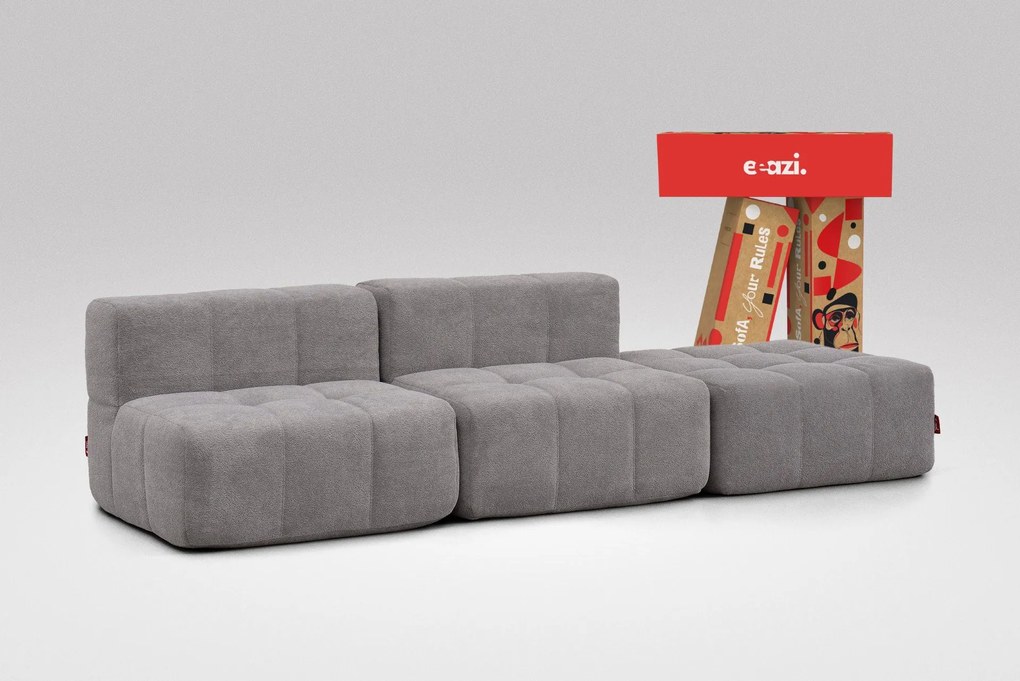 3 Elemes Moduláris Kanapé – Szürke