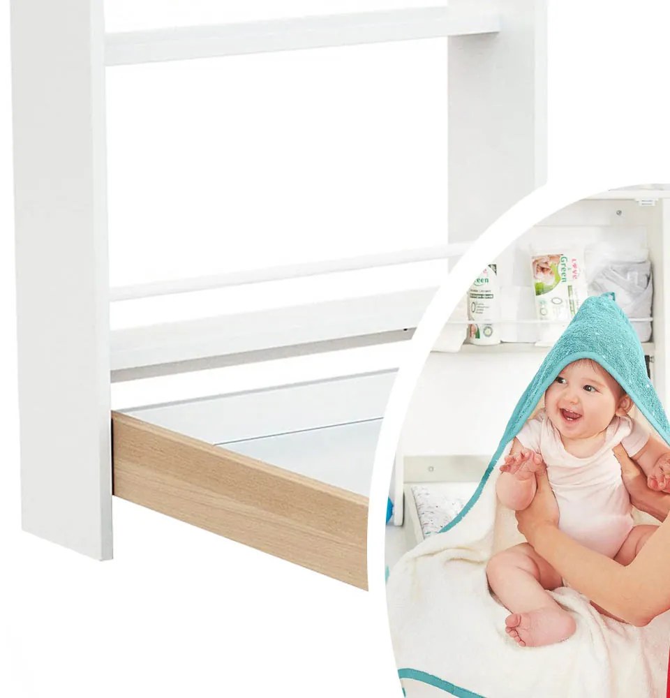 Falra szerelhető, lehajtható pelenkázó