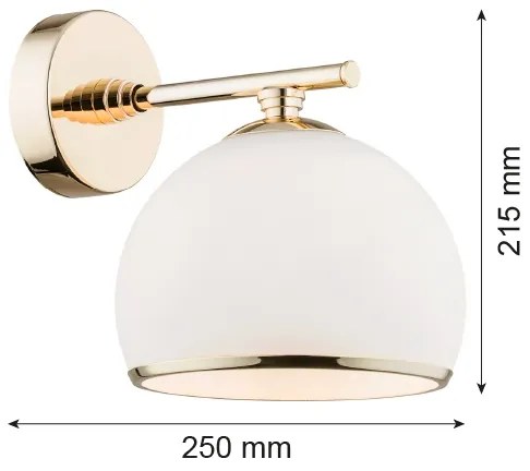 Argon 4255 - Fali lámpa MARBELLA 1xE27/15W/230V sárgaréz