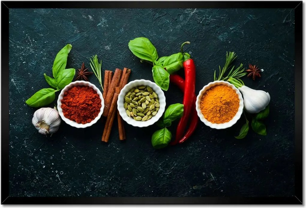 Poszterek keretben 60x40 Egészséges konyha Fűszerek