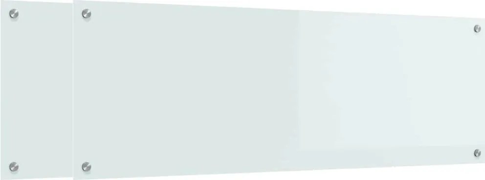 vidaXL Konyhai splashback 2 pcs Fehér 120 x 40 cm edzett üveg