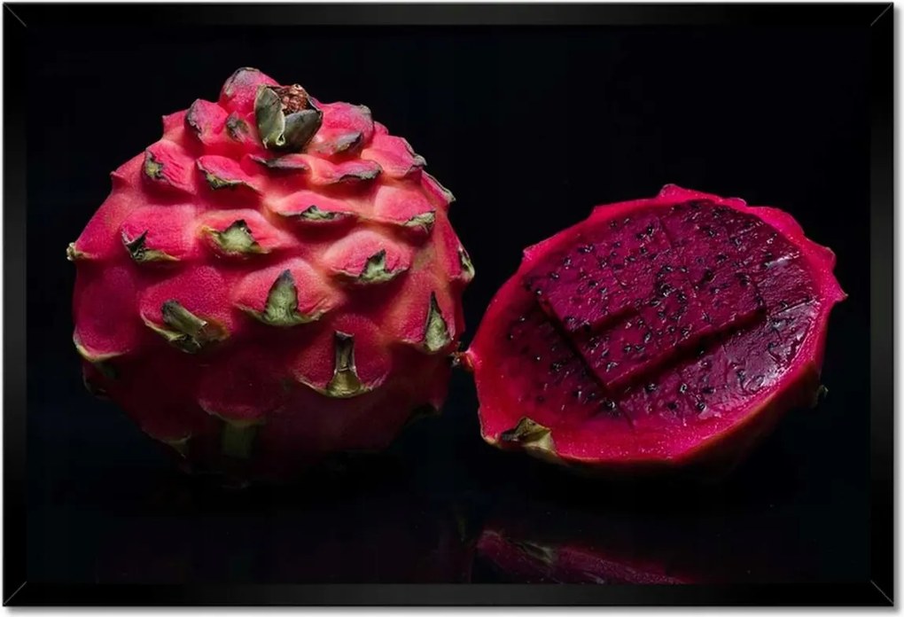 Poszter keretben 60x40 Sárkány rózsaszín Pitaja gyümölcs