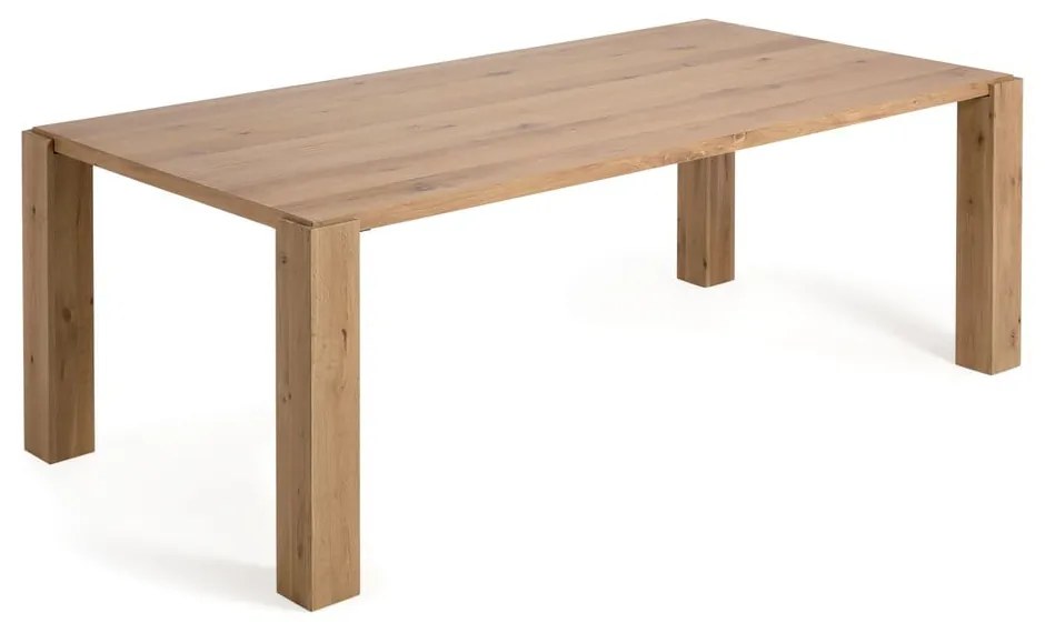 Natúr színű étkezőasztal tölgyfa dekorral 110x220 cm Deyanira – Kave Home