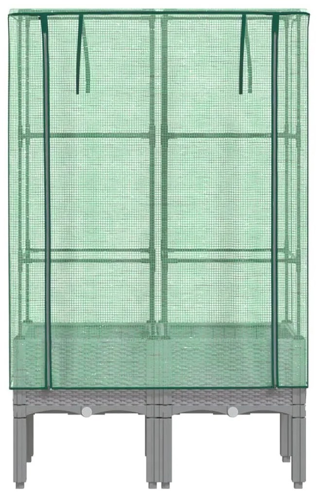 rattan megjelenésű magaságyás melegháztakaróval 80x40x140 cm