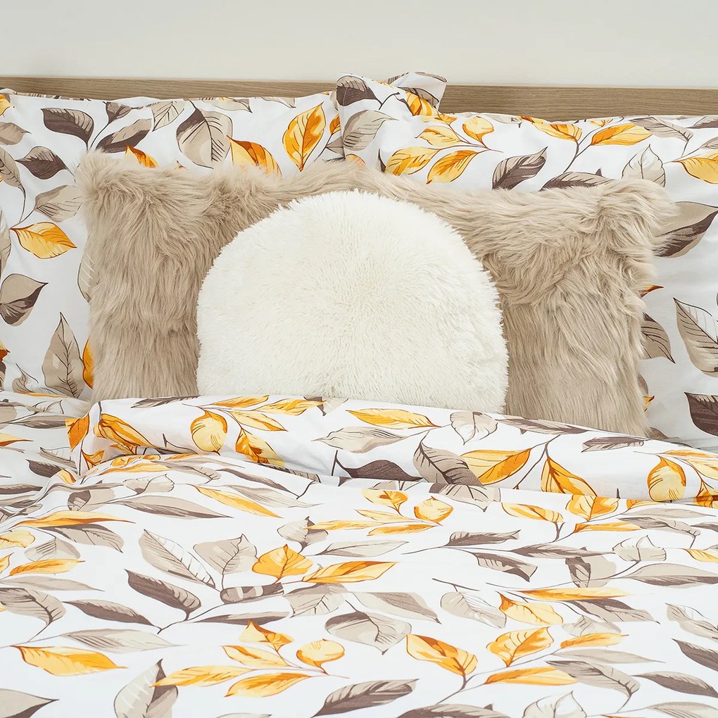 4Home Autumn Leaves pamut ágyneműhuzat, 140 x 200 cm, 70 x 90 cm