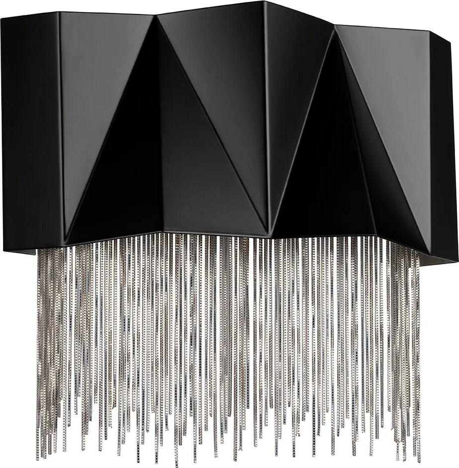 Elstead glamour modern fali lámpa zuma fekete ezüst elshk-zuma-3w-sbs