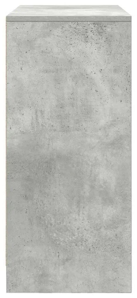 betonszürke komód fiókokkal és ajtókkal 70,5x34x74,5 cm