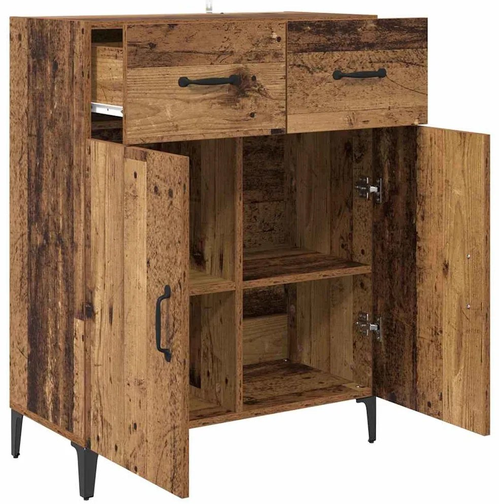 Széf fiókkal Régi fa 34 x 69,5 x 90 cm Faanyag