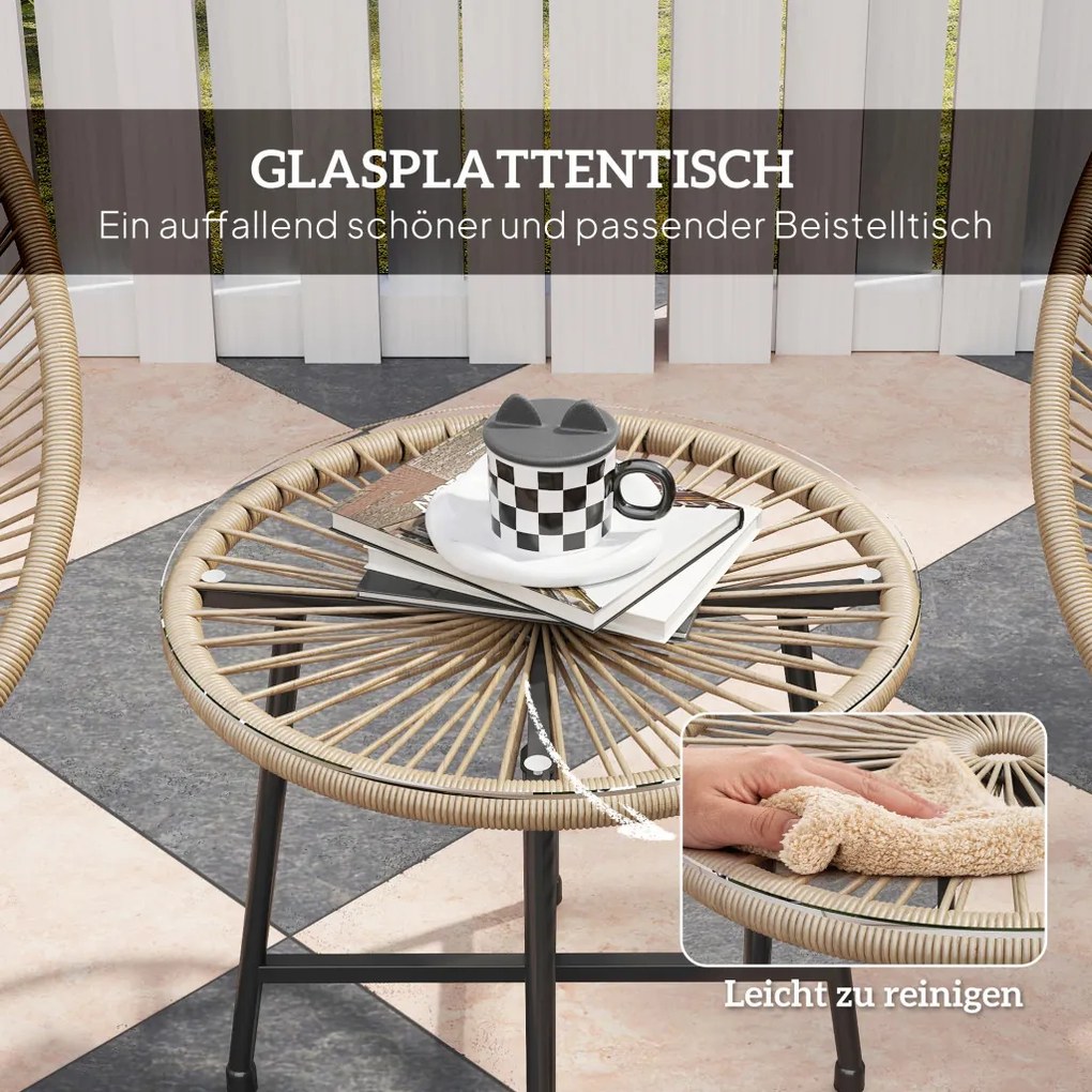 Polyrattan kerti bútor, 2 személyes szett