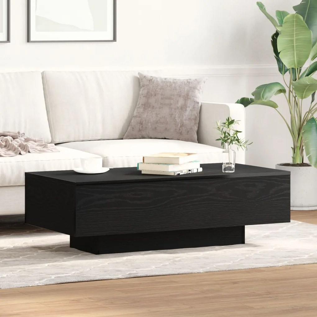 Kávézóasztal Fekete Tölgy 100x30x36,5 cm Mérnöki Fa