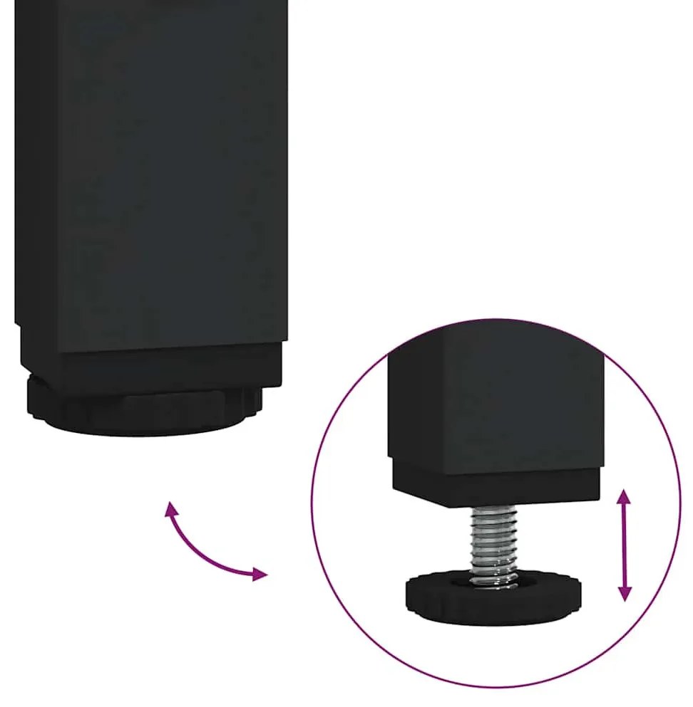 fekete tölgy fürdőszobai mosdószekrény fiókokkal 90x34,5x60 cm